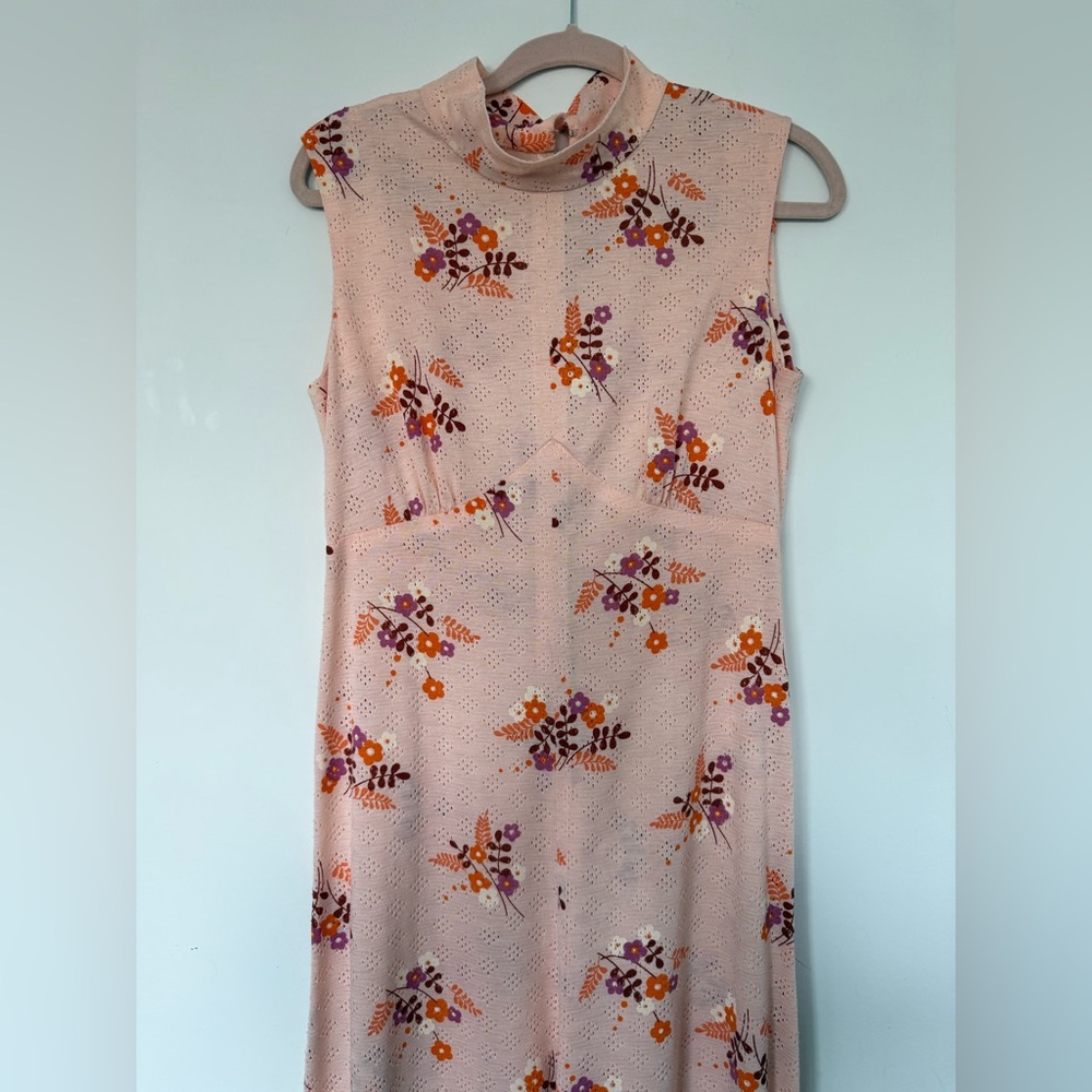 1970’s Pink Floral Maxi Dress